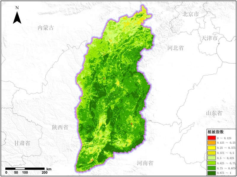 山西省植被指數(shù)NDVI在優(yōu)化林火監(jiān)測與地理遙感信息服務(wù)中的作用